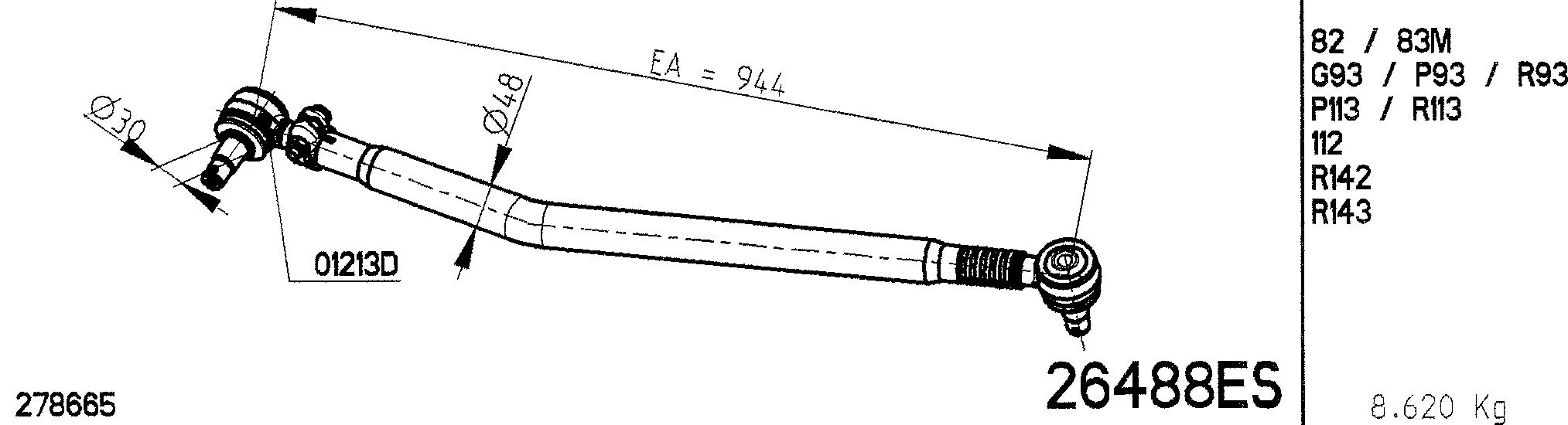 Centre Rod Assembly (26488ES)