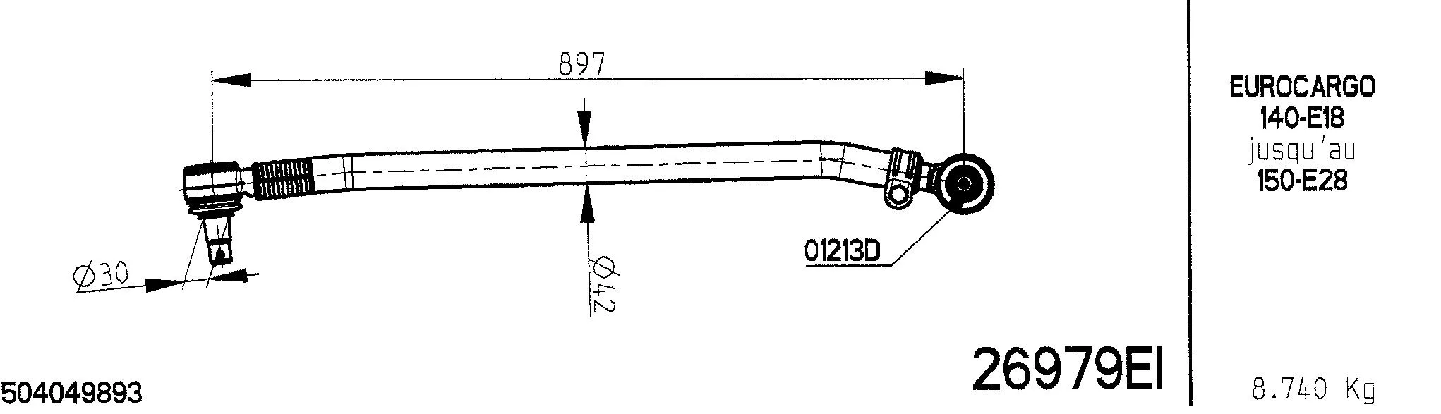 Spacer Disc, connector rod (26979EI)