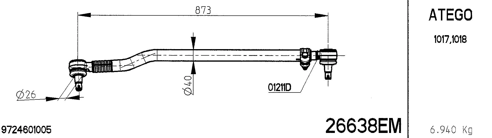 Centre Rod Assembly (26638EM)