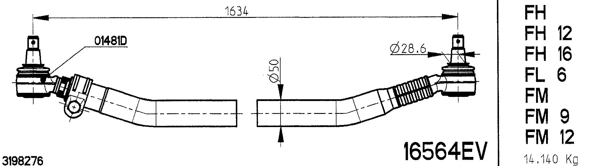 Spacer Disc, connector rod (16564EV)