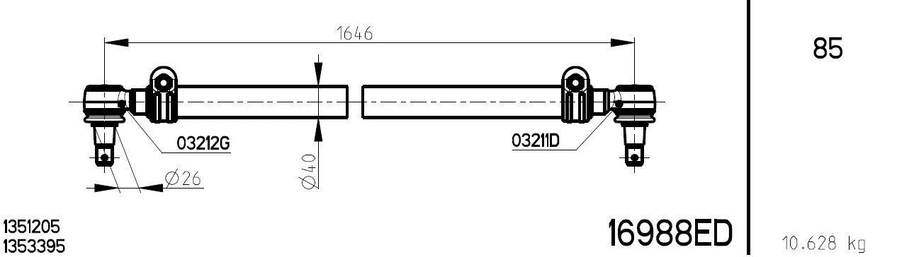 Spacer Disc, connector rod (16988ED)