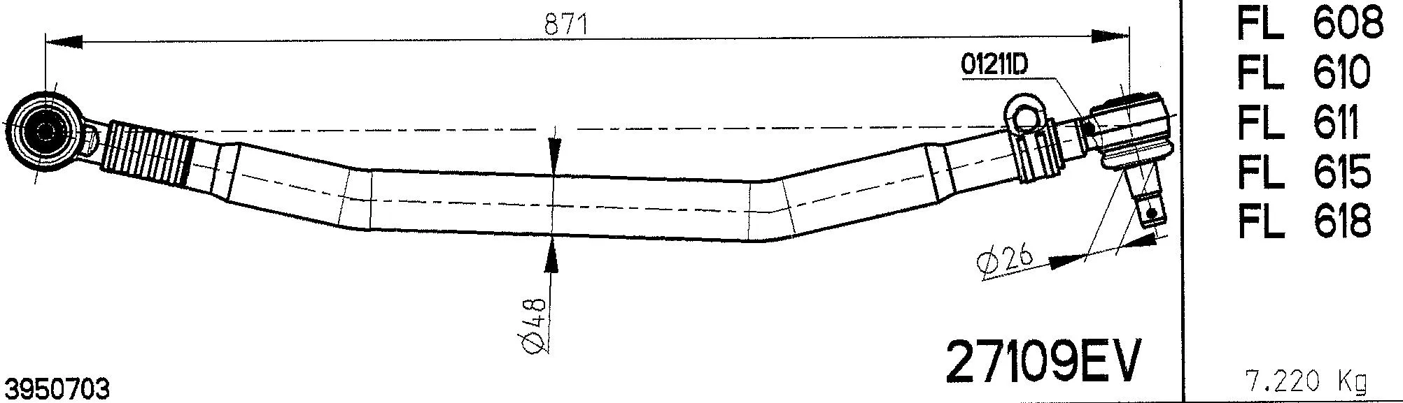 Centre Rod Assembly (27109EV)