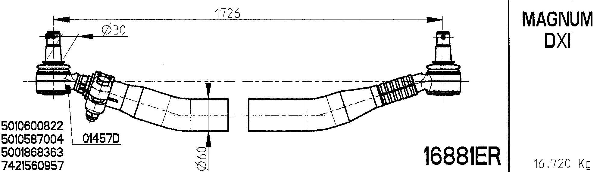 Spacer Disc, connector rod (16881ER)