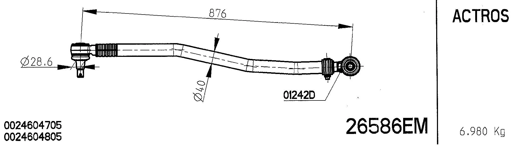 Centre Rod Assembly (26586EM)