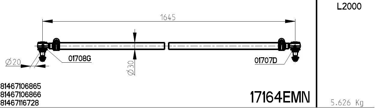 Spacer Disc, connector rod (17164EMN)