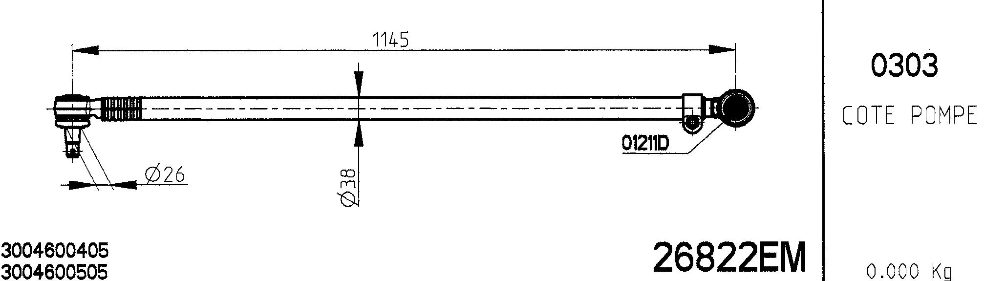 Centre Rod Assembly (26822EM)
