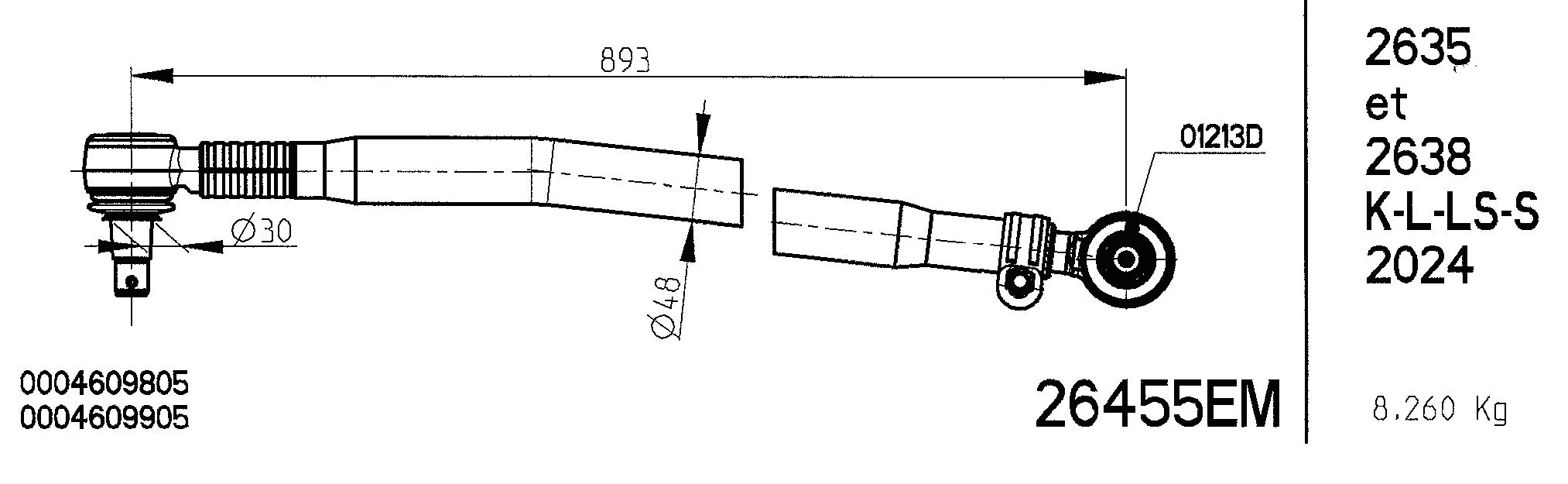 Centre Rod Assembly (26455EM)