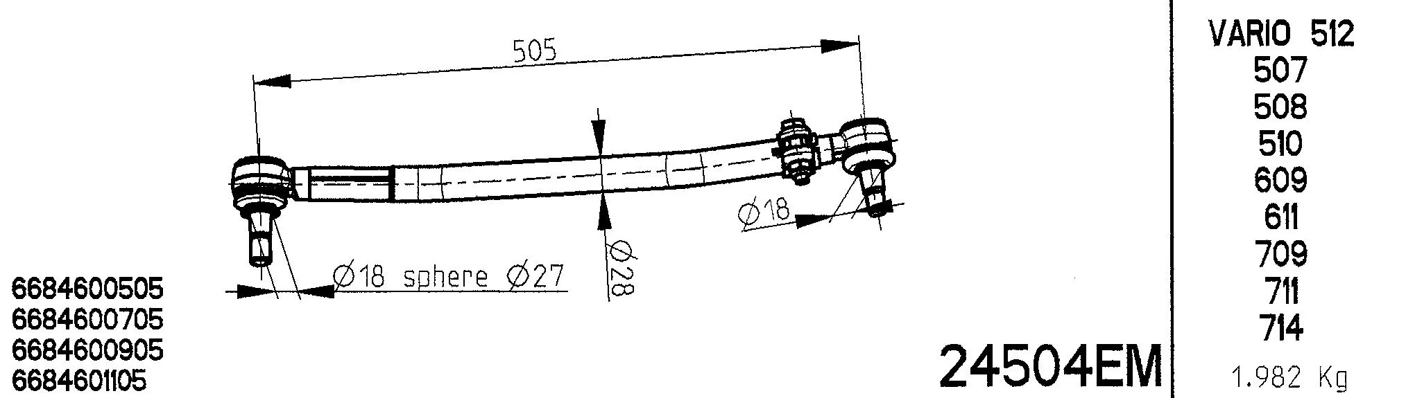 Centre Rod Assembly (24504EM)