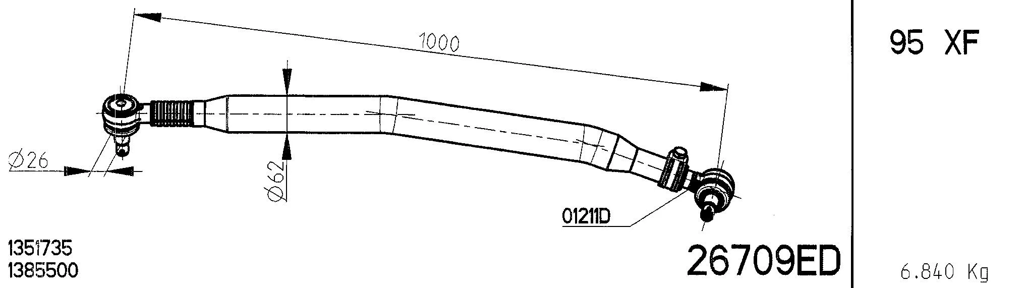 Spacer Disc, connector rod (26709ED)