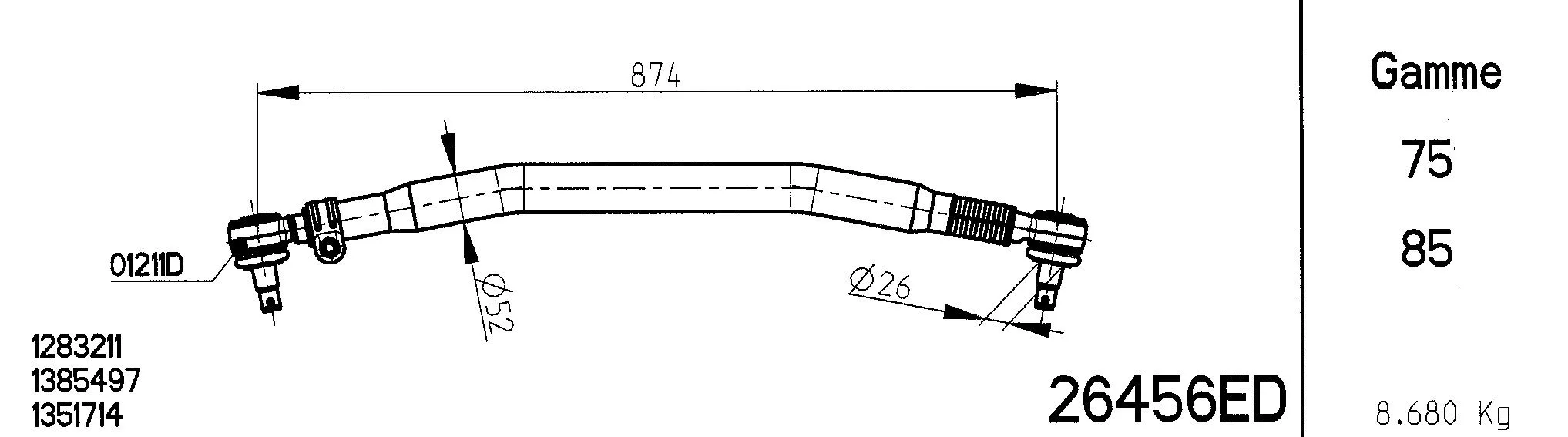 Spacer Disc, connector rod (26456ED)