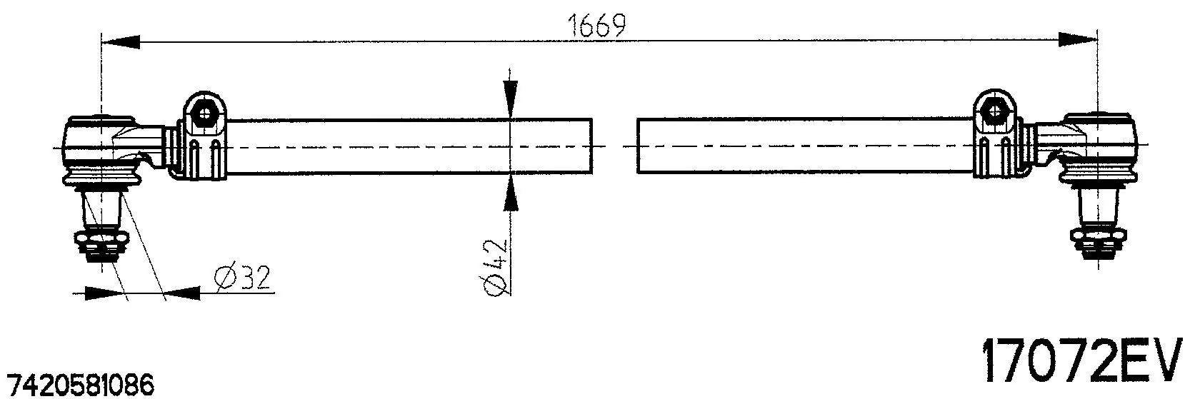 Spacer Disc, connector rod (17072EV)