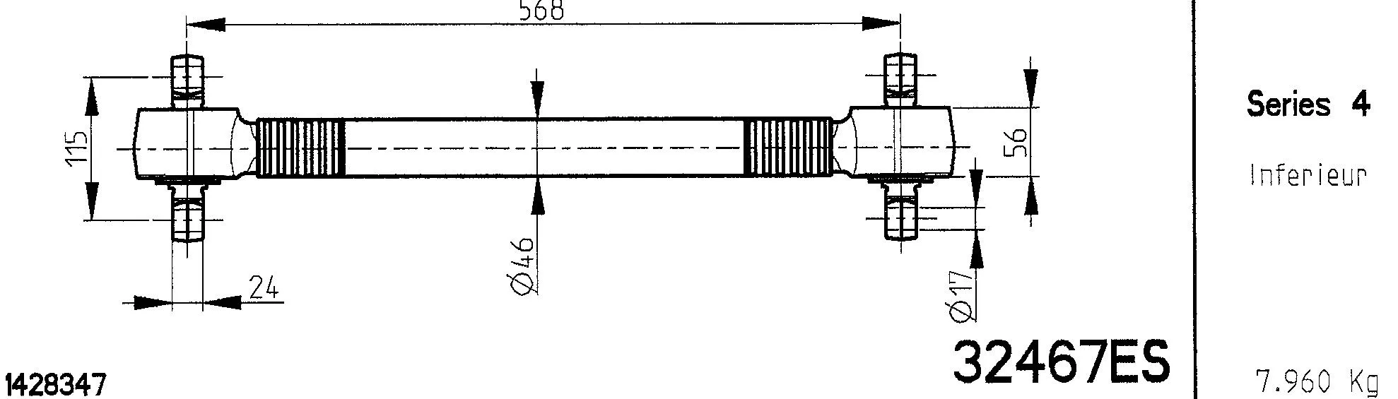 Spacer Disc, connector rod (32467ES)