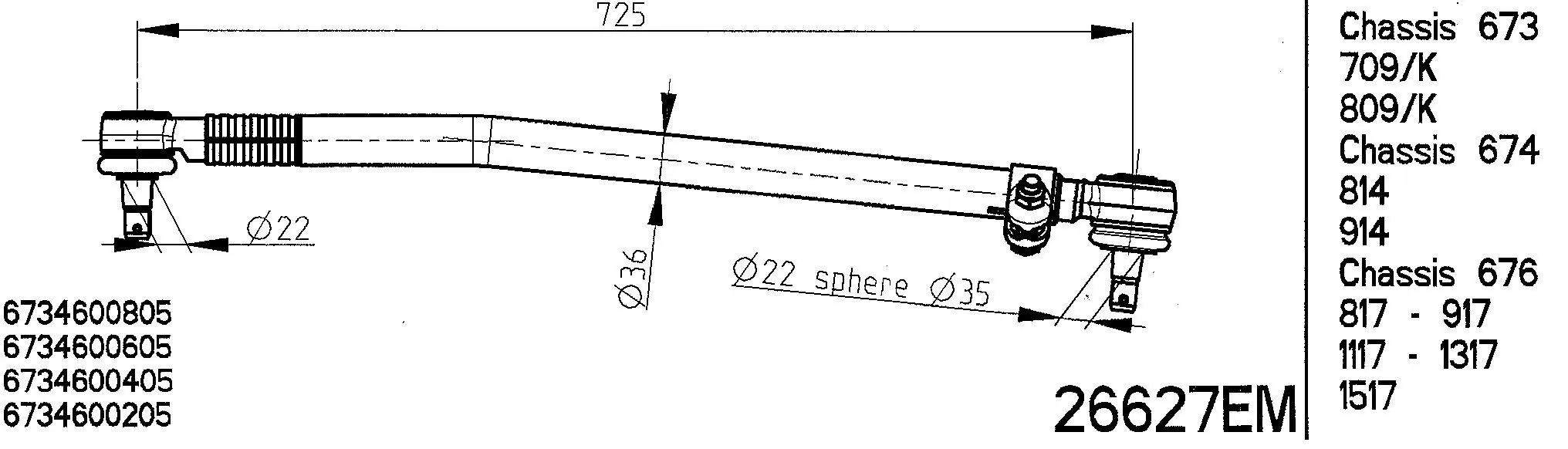 Centre Rod Assembly (26627EM)