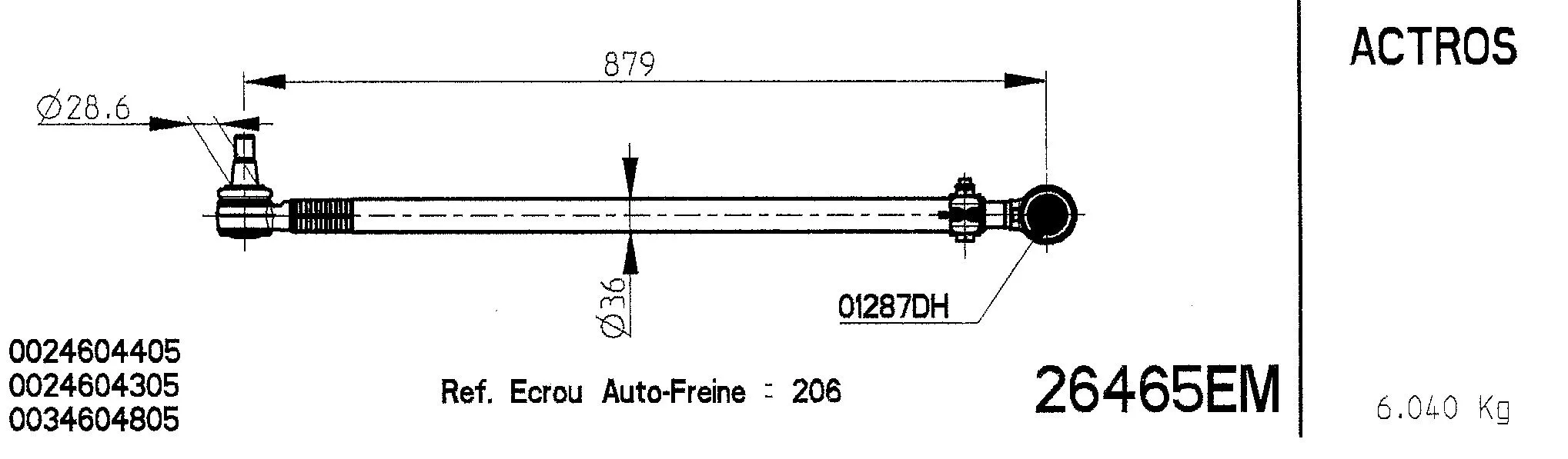 Centre Rod Assembly (26465EM)