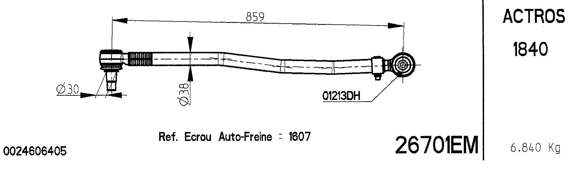 Centre Rod Assembly (26701EM)