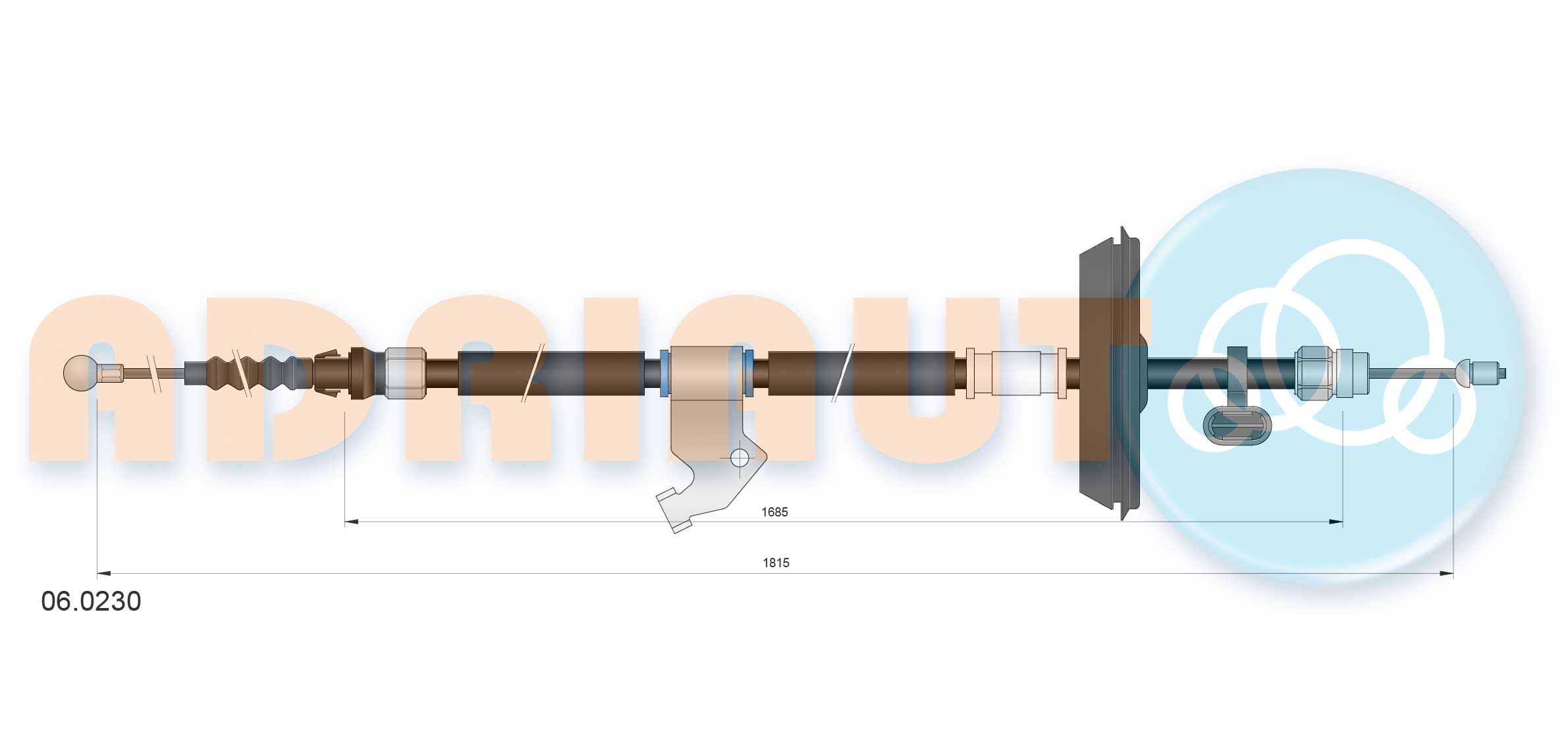 Cable Pull, parking brake (06.0230)