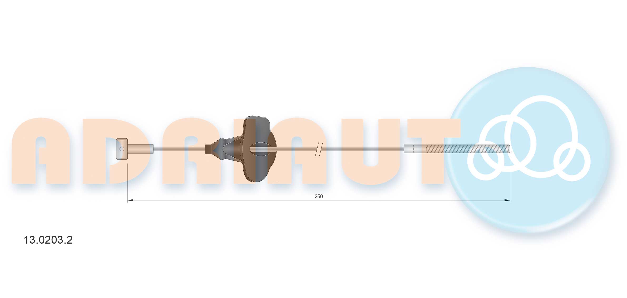 Cable Pull, parking brake (13.0203.2)