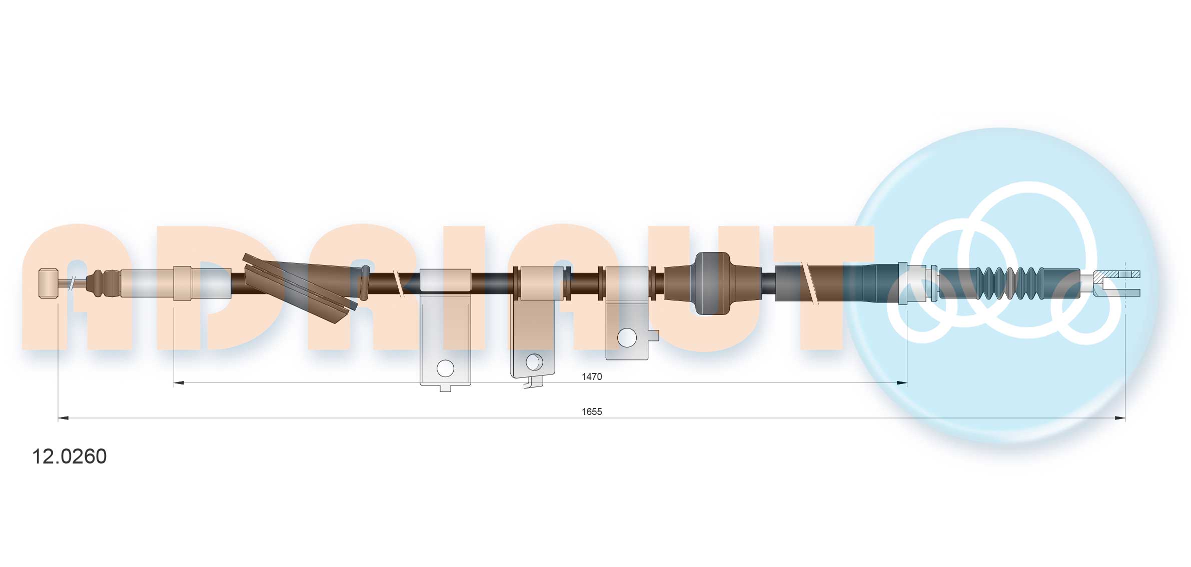 Cable Pull, parking brake (12.0260)