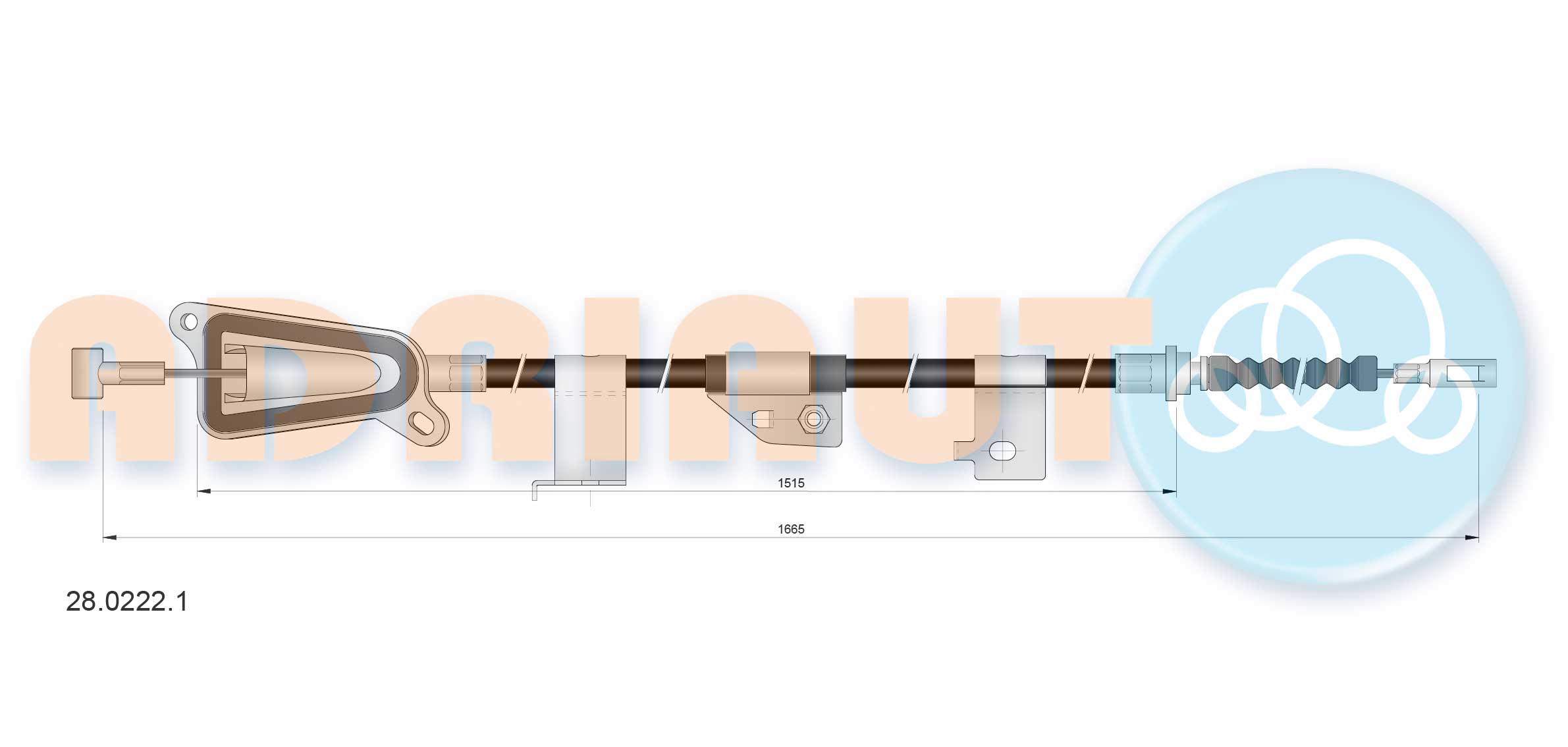 Cable Pull, parking brake (28.0222.1)