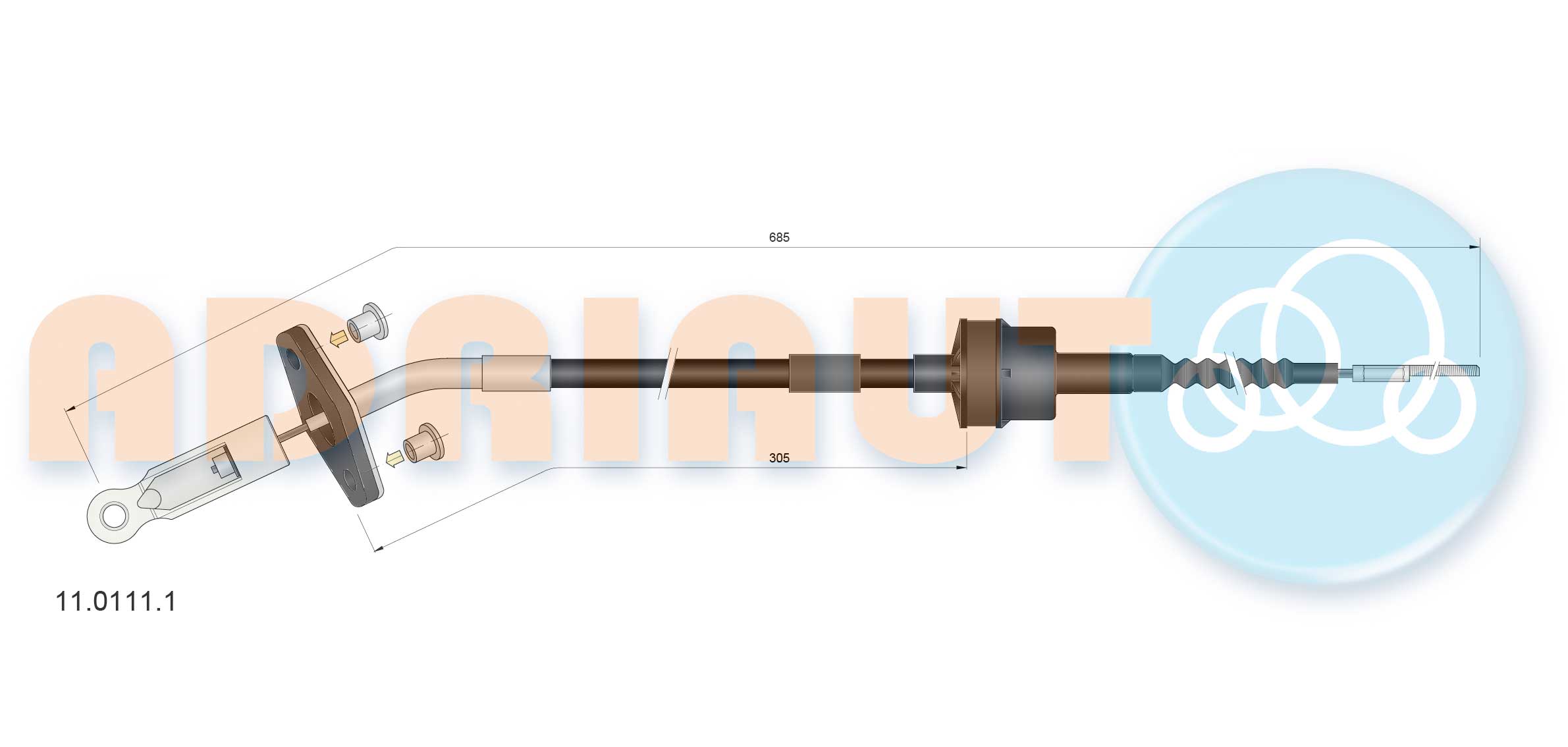 Cable Pull, clutch control (11.0111.1)