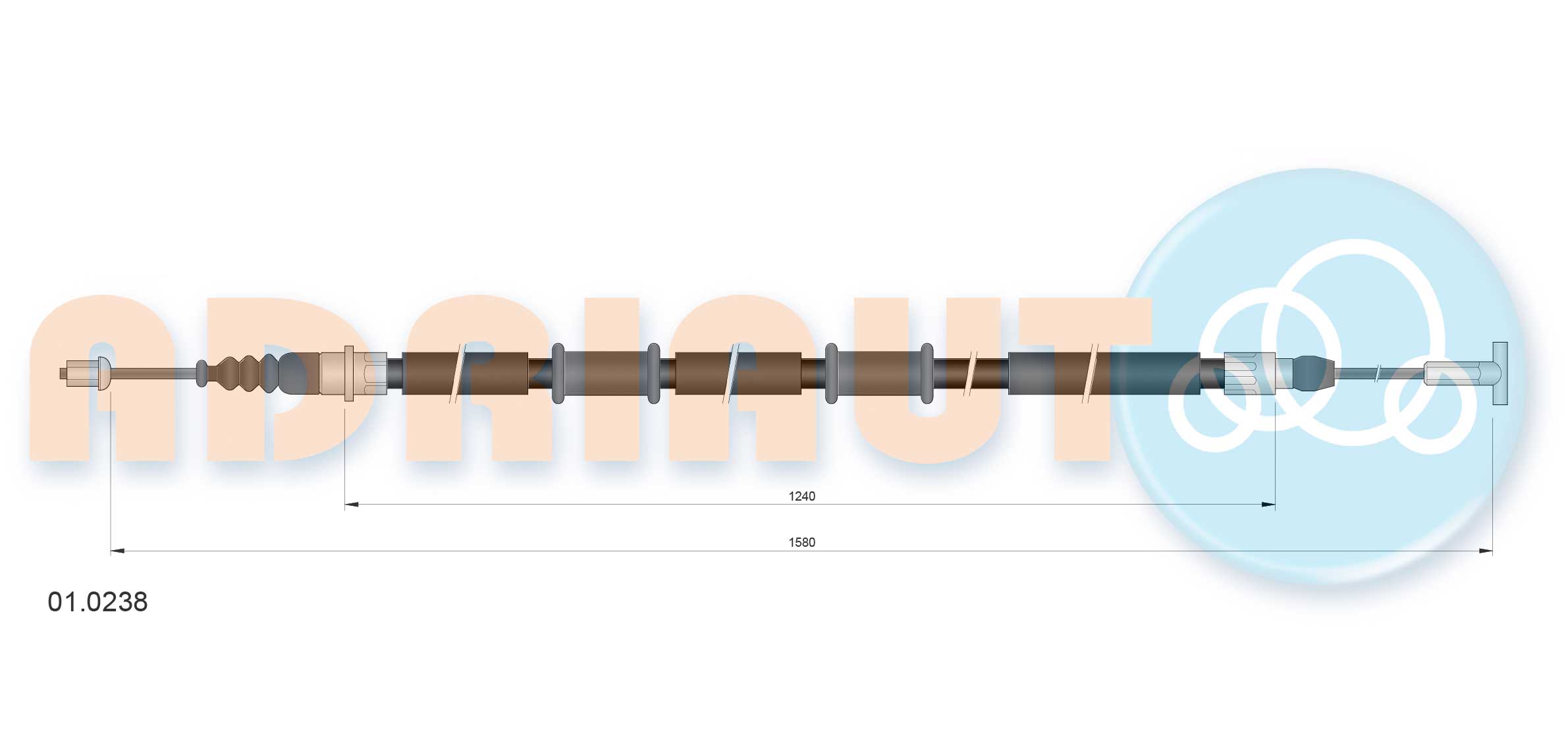 Cable Pull, parking brake (01.0238)