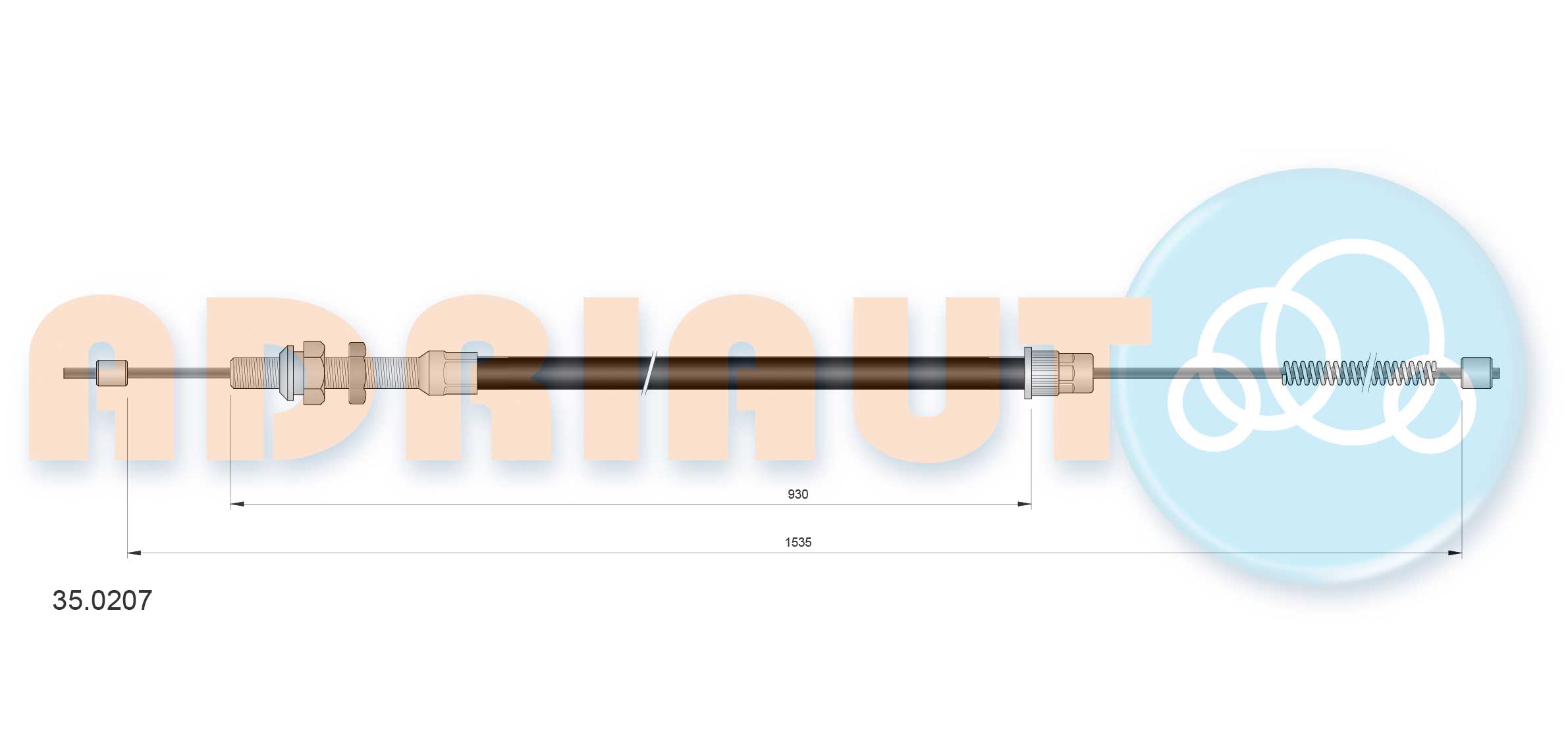 Cable Pull, parking brake (35.0207)