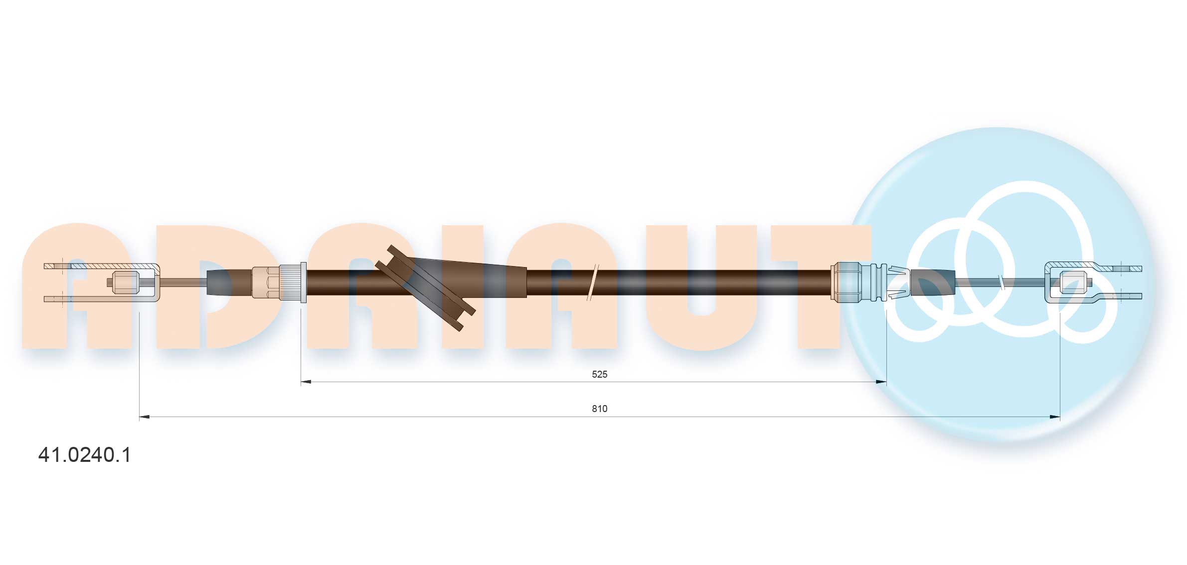 Cable Pull, parking brake (41.0240.1)