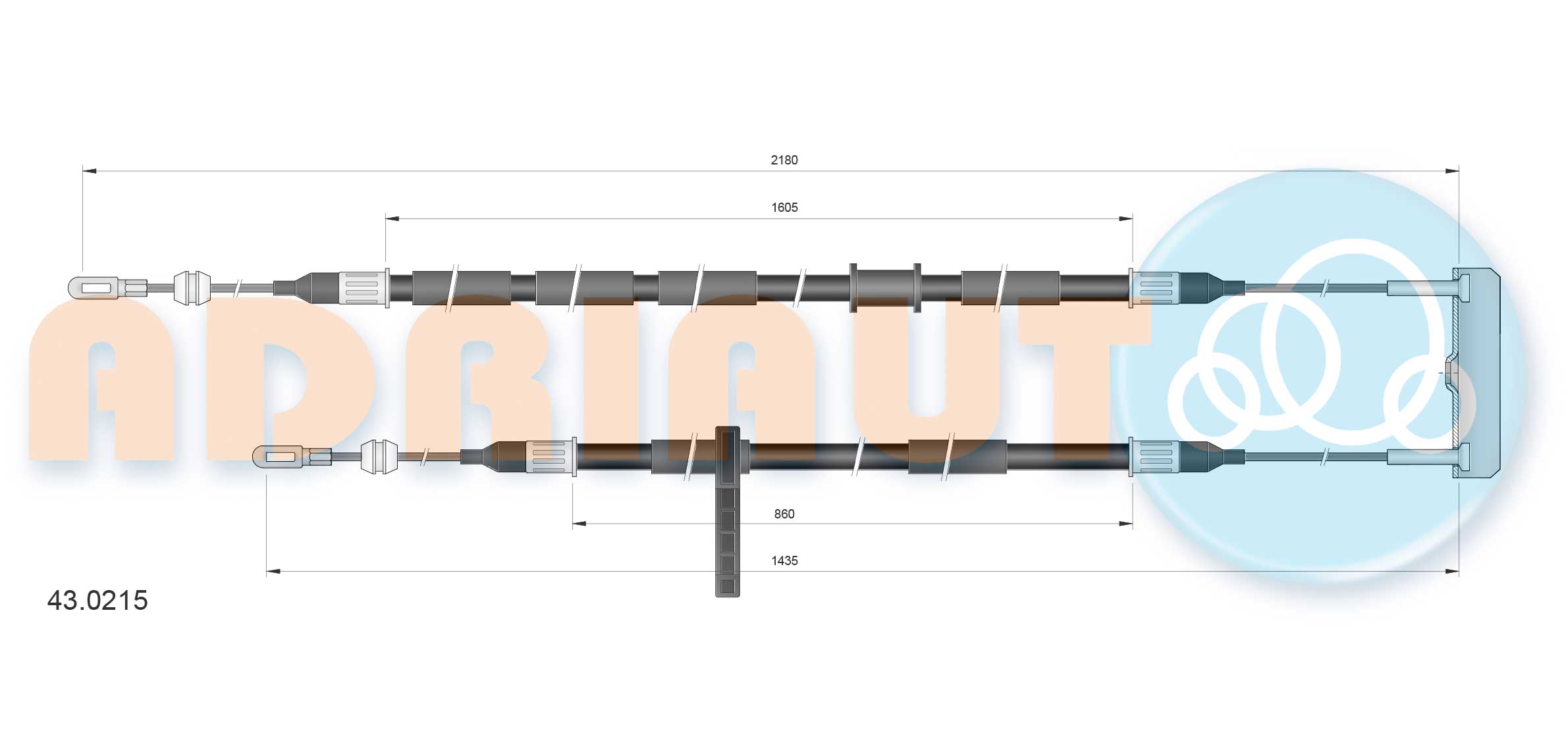 Cable Pull, parking brake (43.0215)