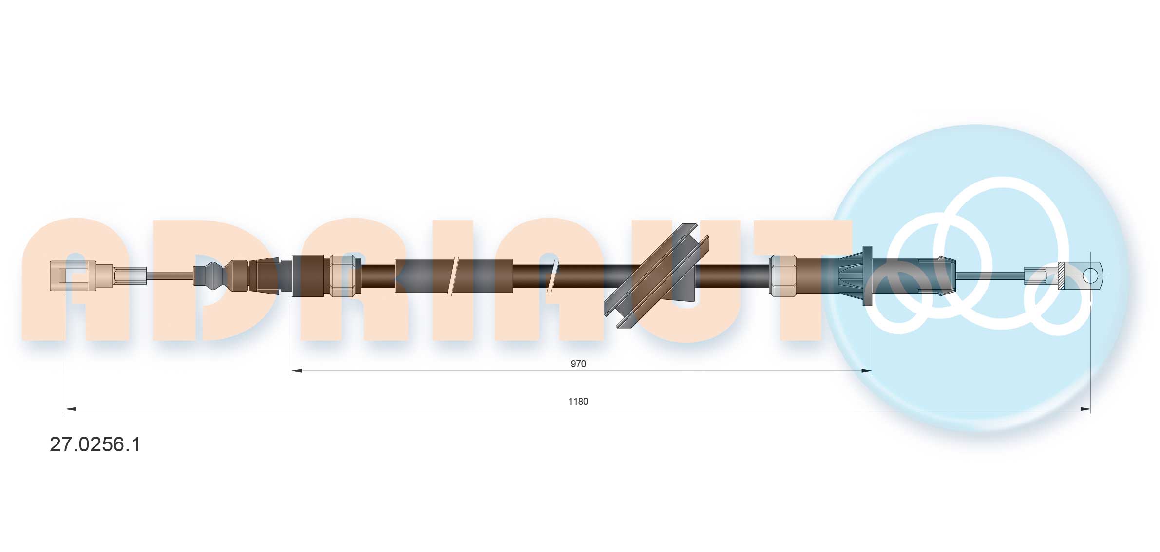 Cable Pull, parking brake (27.0256.1)