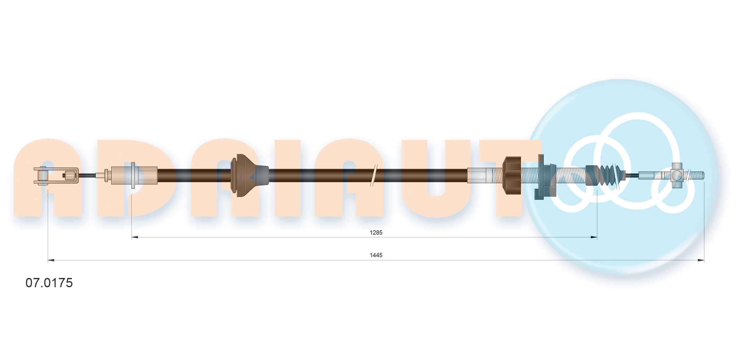 Cable Pull, clutch control (07.0175)