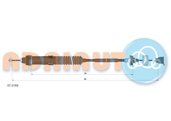 Cable Pull, clutch control (07.0168)