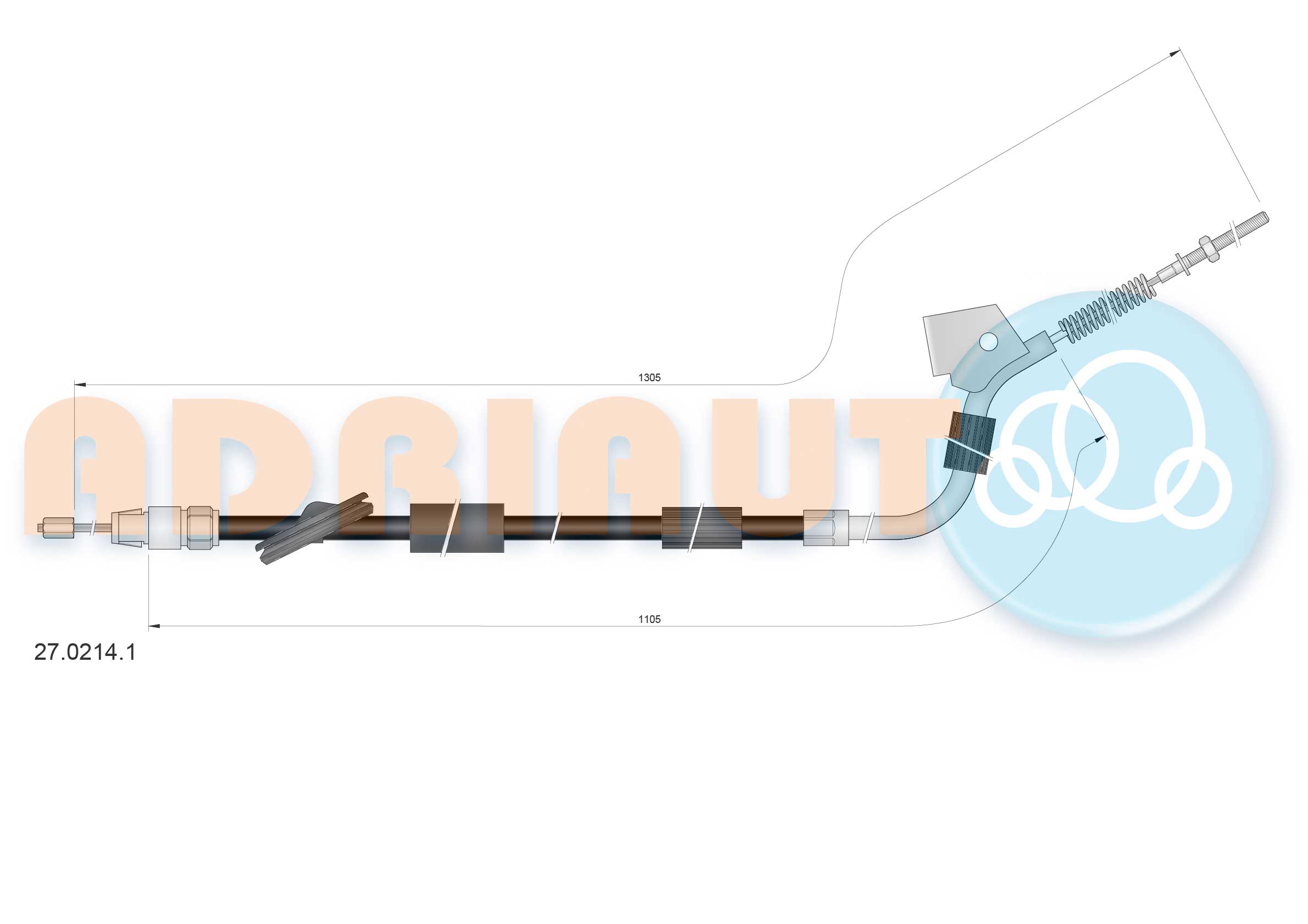 Cable Pull, parking brake (27.0214.1)