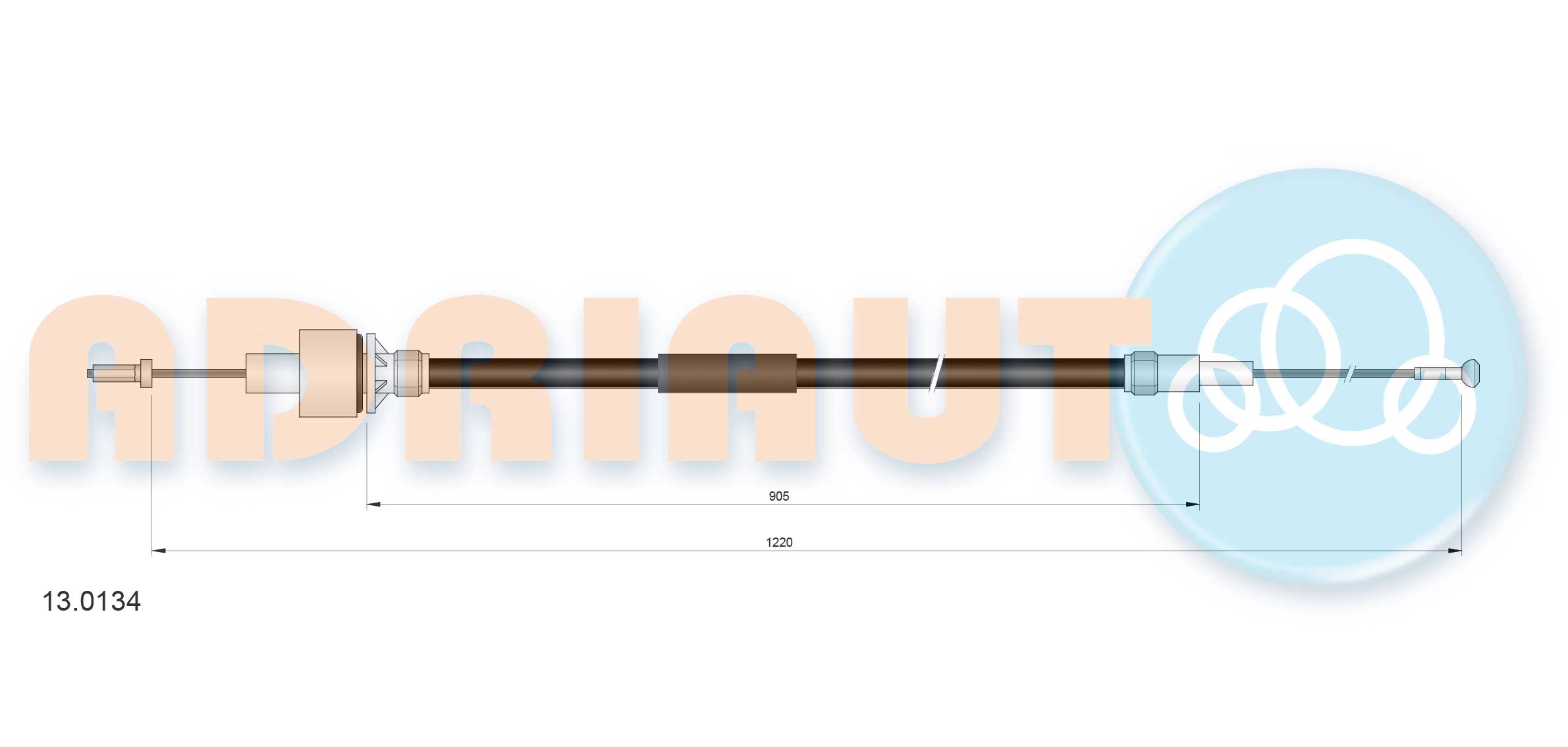 Cable Pull, clutch control (13.0134)