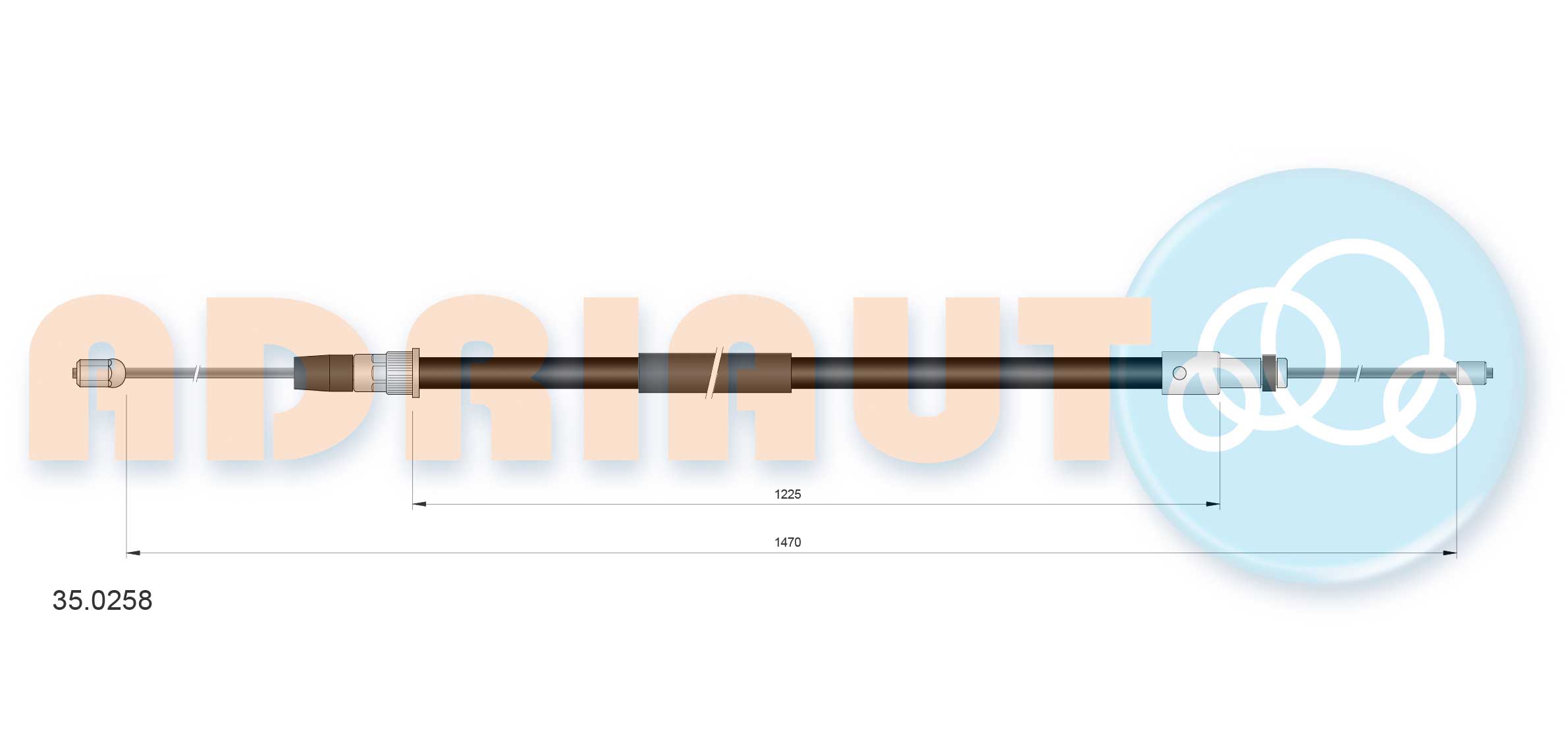 Cable Pull, parking brake (35.0258)