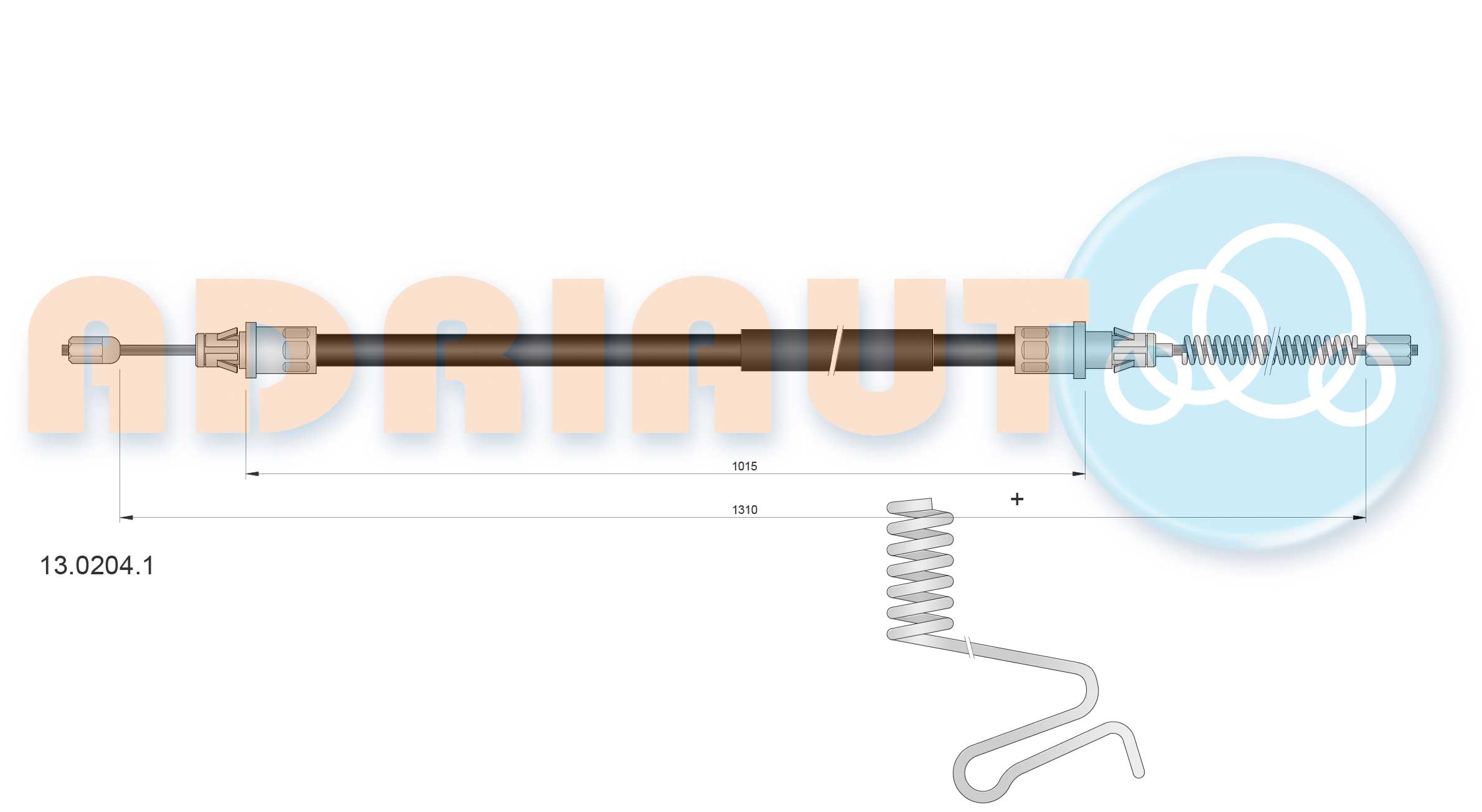 Cable Pull, parking brake (13.0204.1)