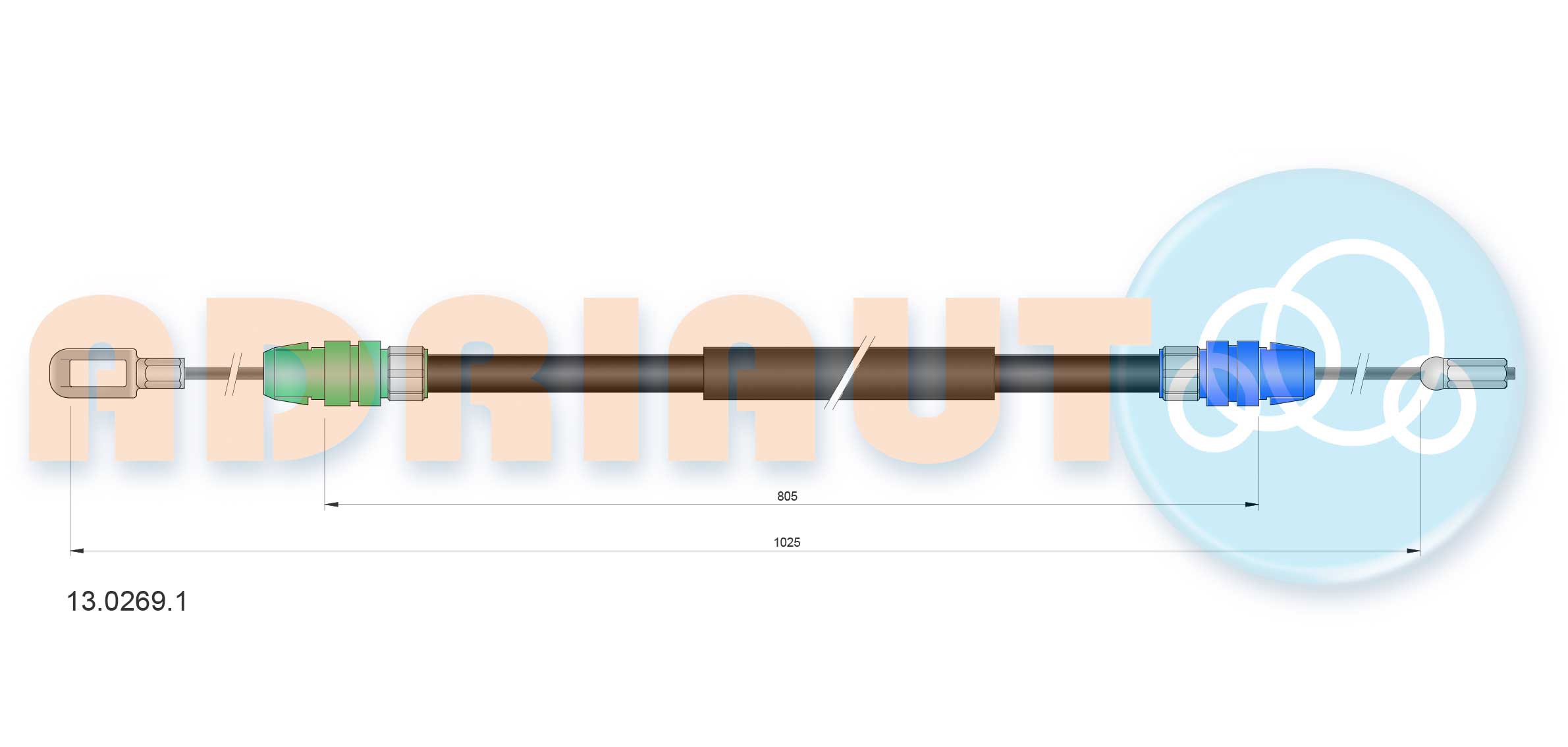 Cable Pull, parking brake (13.0269.1)