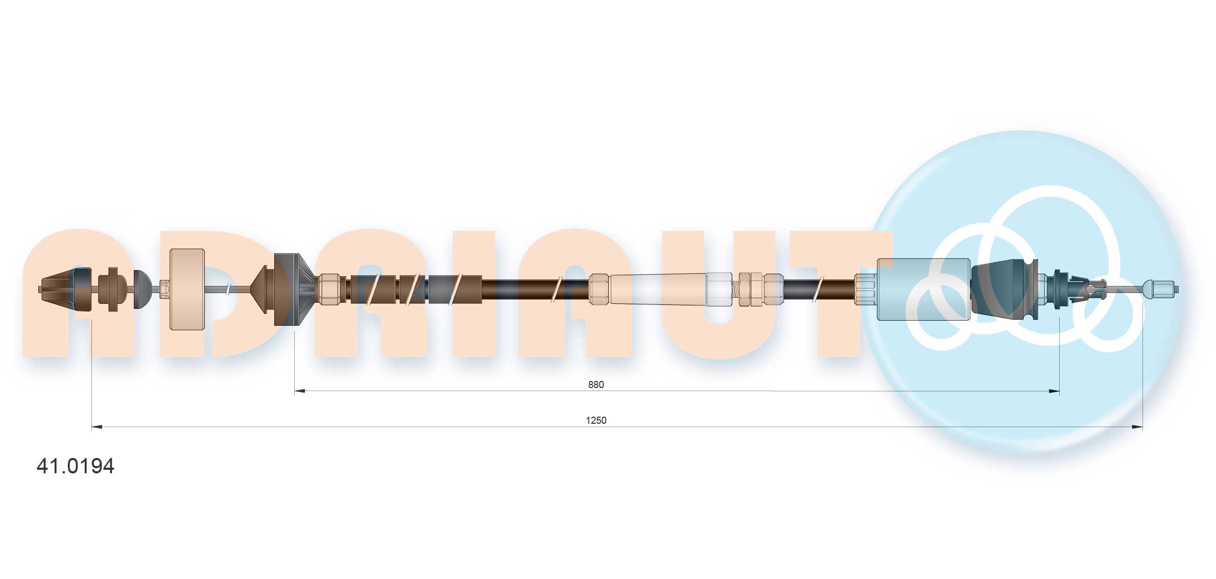 Cable Pull, clutch control (41.0194)