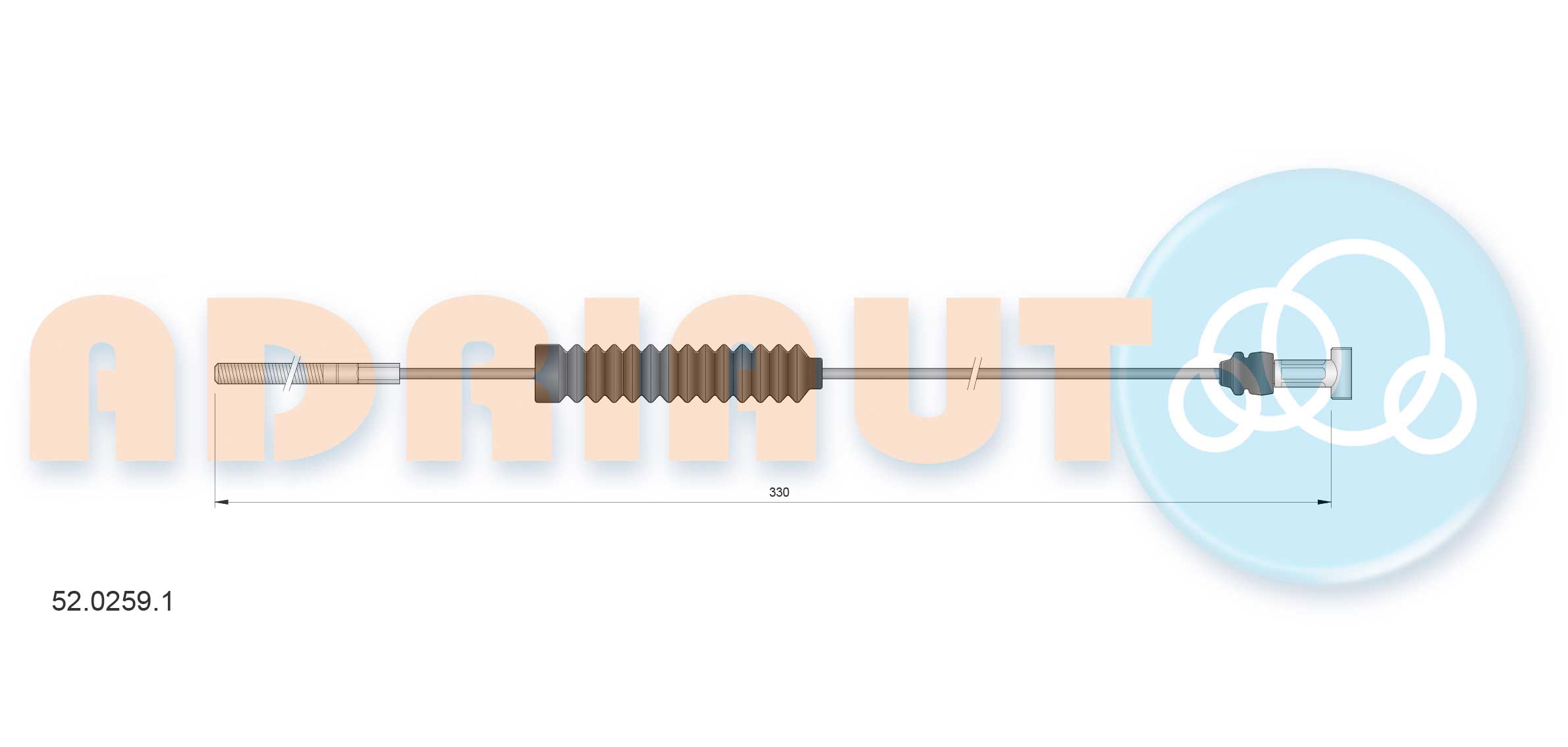 Cable Pull, parking brake (52.0259.1)
