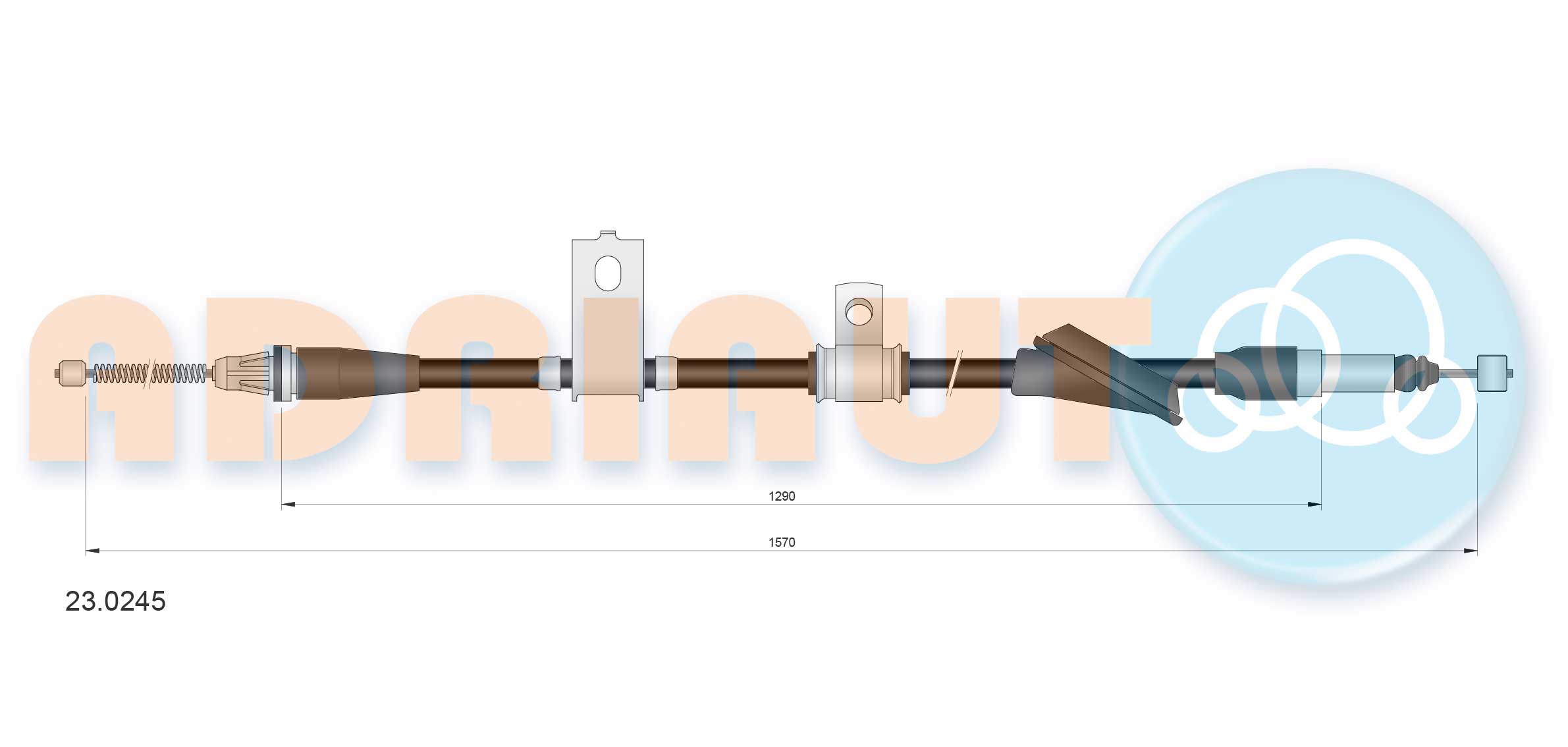 Cable Pull, parking brake (23.0245)