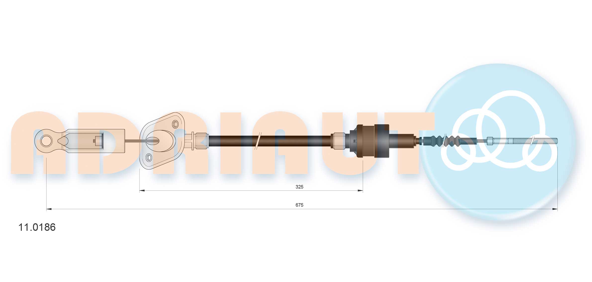 Cable Pull, clutch control (11.0186)