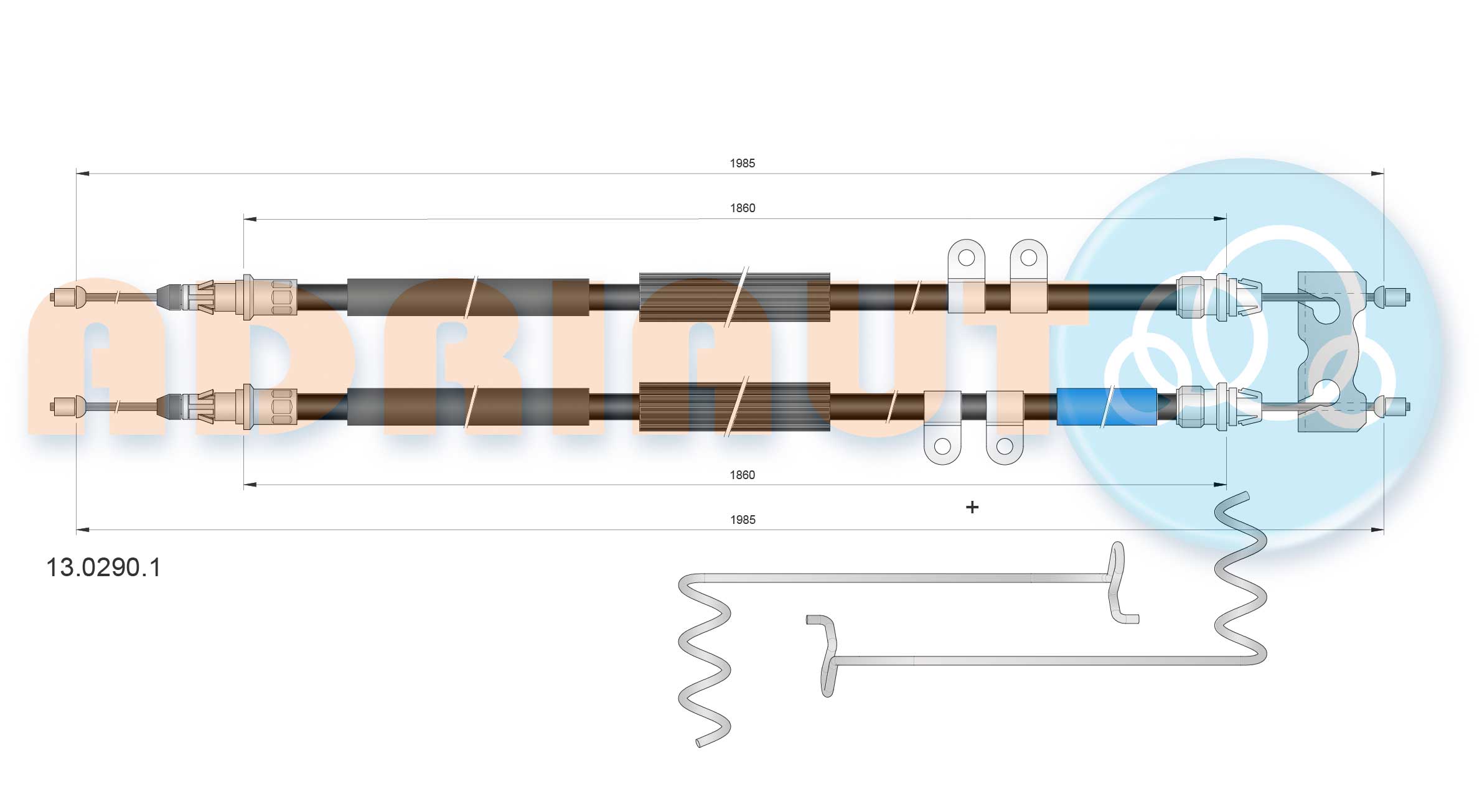 Cable Pull, parking brake (13.0290.1)