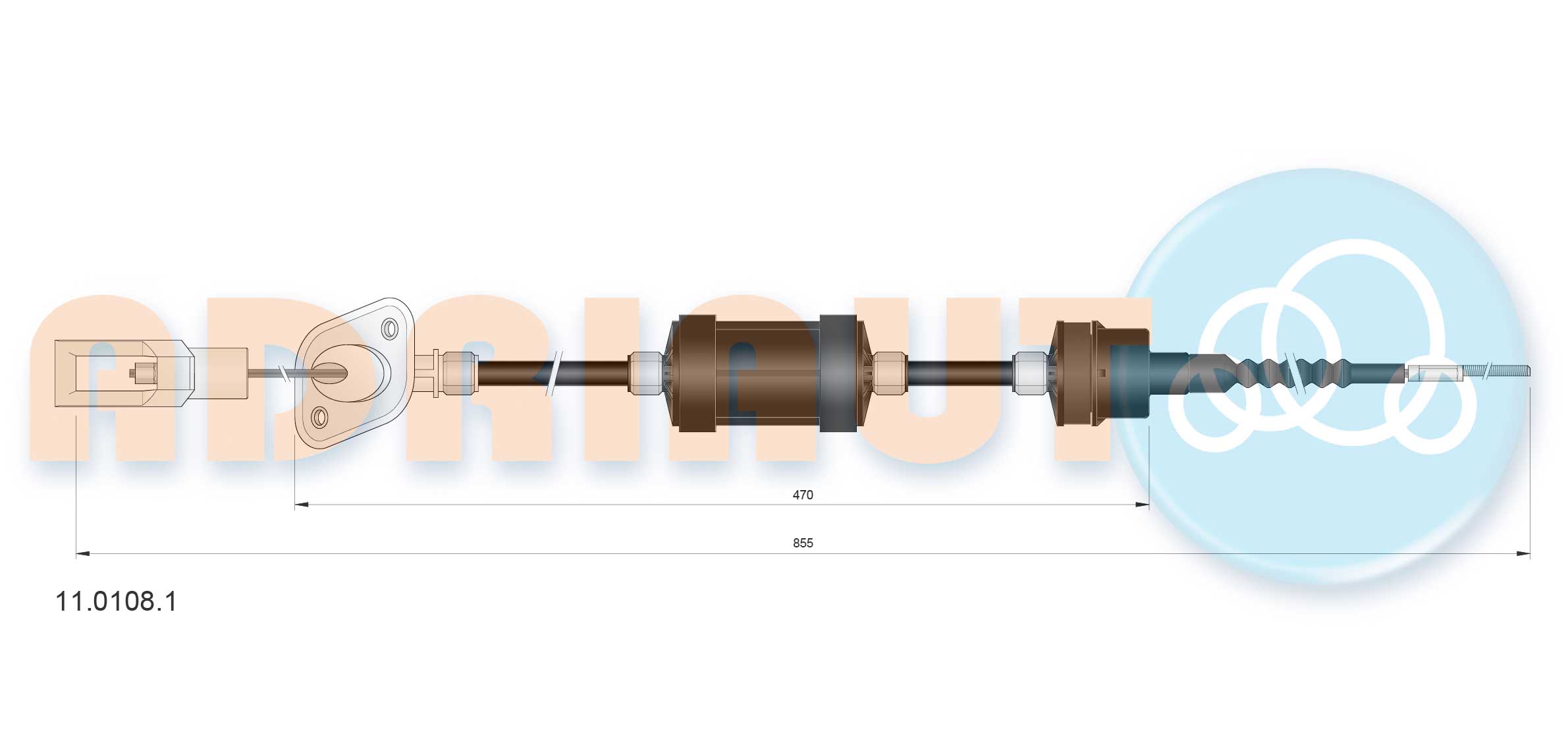 Cable Pull, clutch control (11.0108.1)
