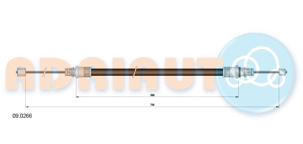Cable Pull, parking brake (09.0266)