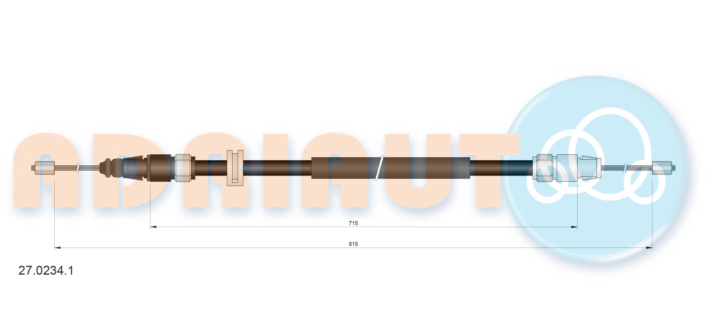 Cable Pull, parking brake (27.0234.1)