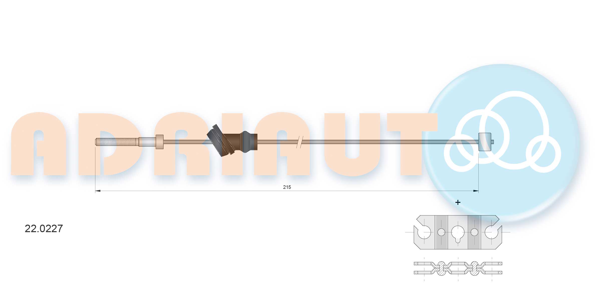 Cable Pull, parking brake (22.0227)