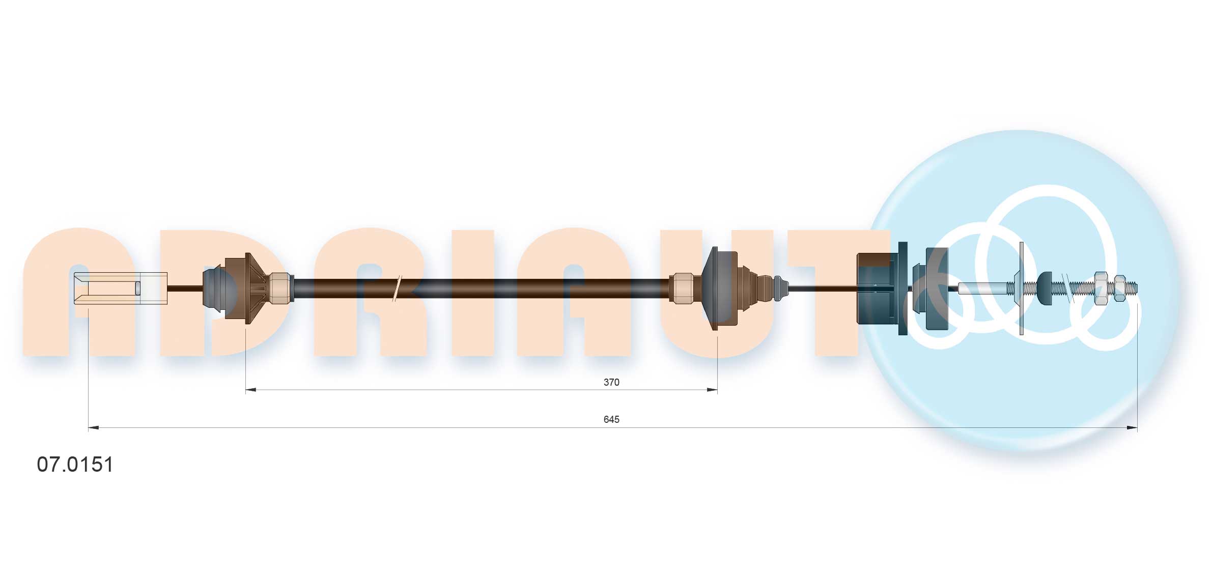 Cable Pull, clutch control (07.0151)