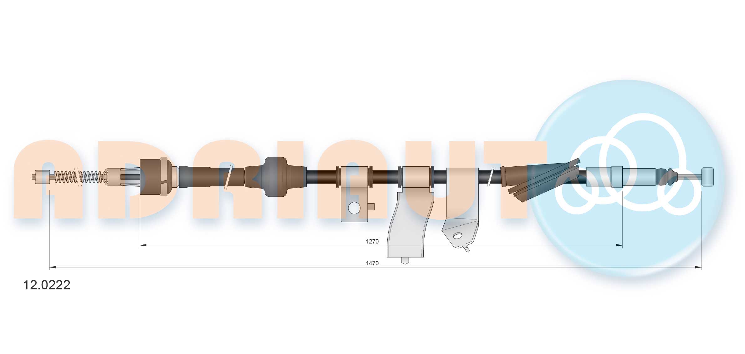 Cable Pull, parking brake (12.0222)