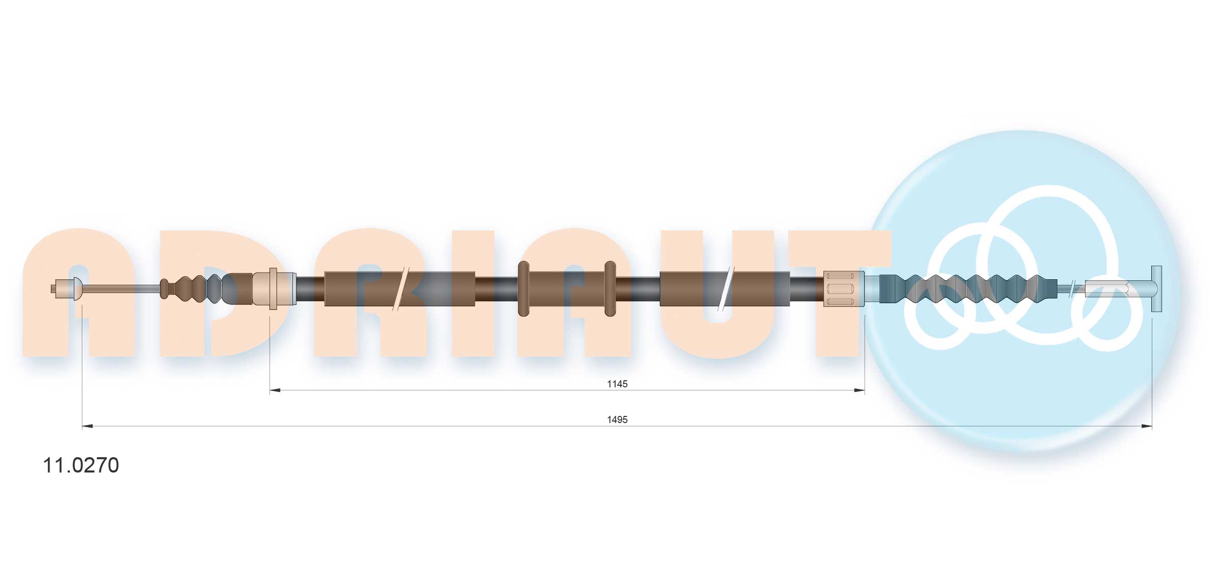 Cable Pull, parking brake (11.0270)