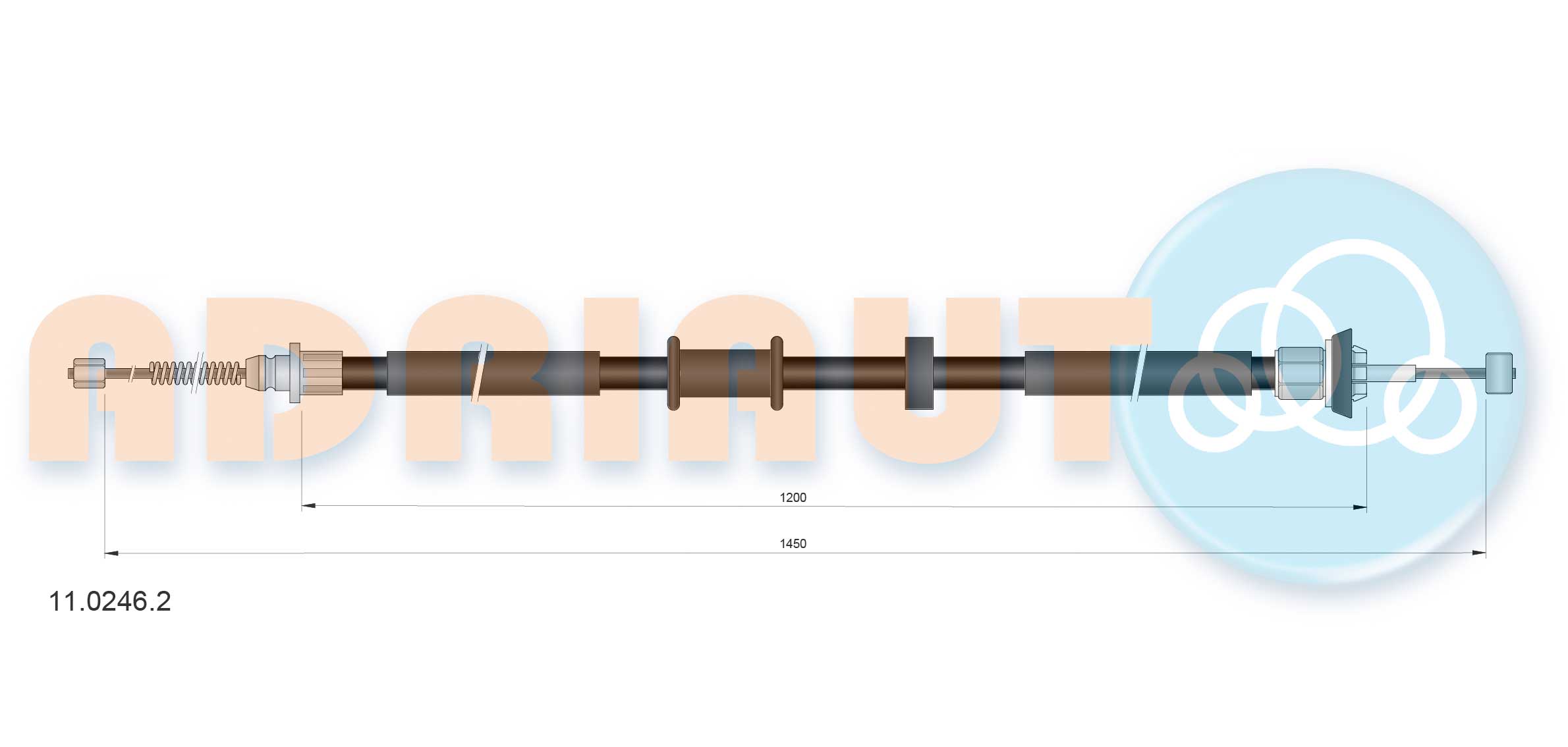Cable Pull, parking brake (11.0246.2)