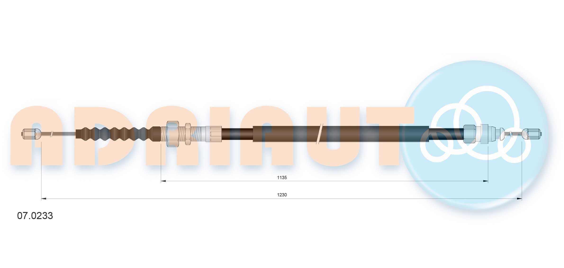 Cable Pull, parking brake (07.0233)